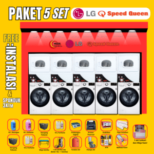 paket 5 set lg15kg & speed queen
